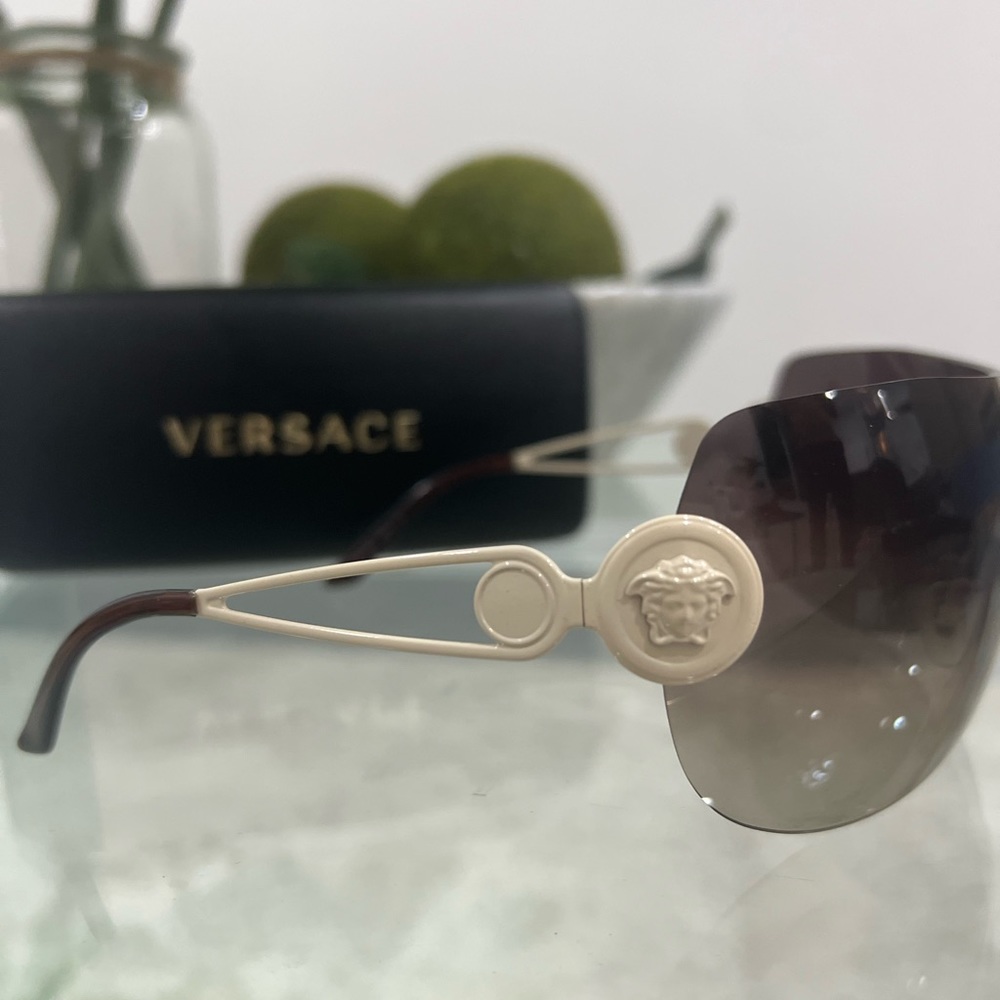 Authentic Versace cream color sunglasses